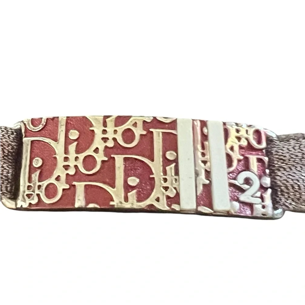 Dior Trotter  Red and Silver Choker